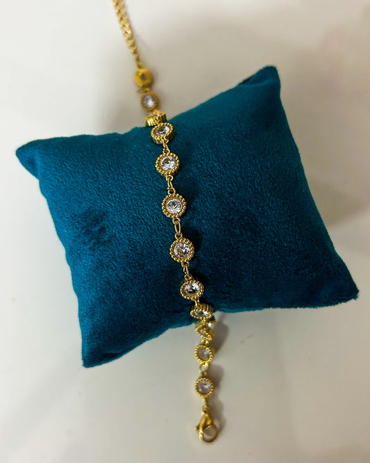 Round stone chain bracelet desi x videshi collection