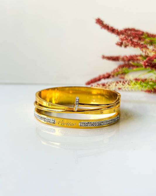Nail + cartier chunky bracelet