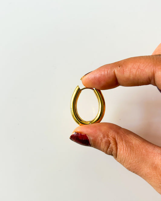 Chunky oval hoops