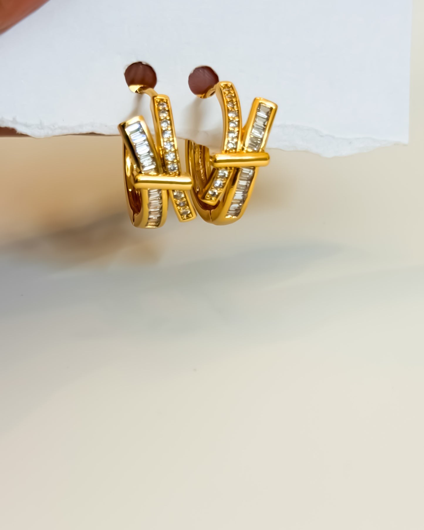 Studded knot hoops for lobe piercing