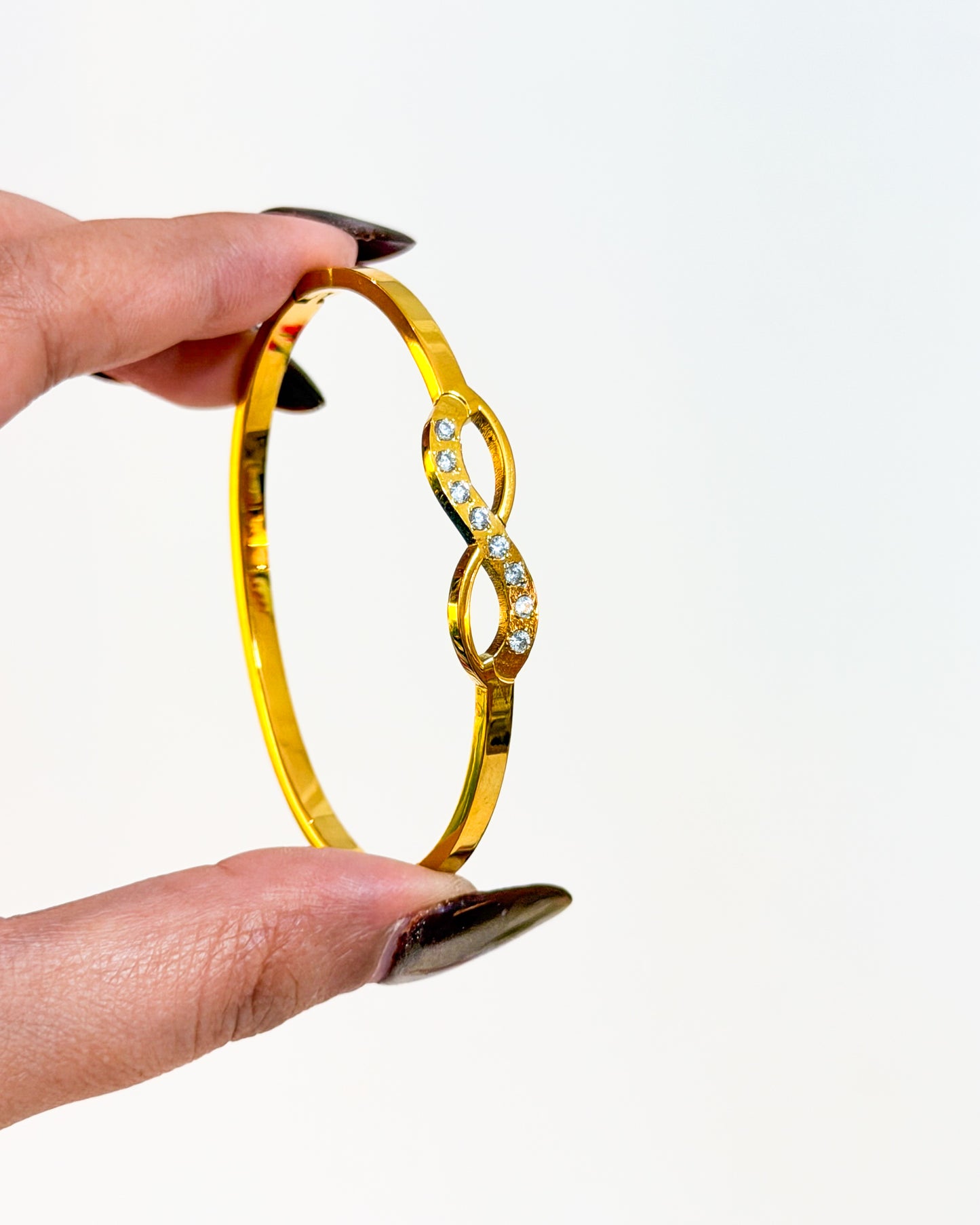 Infinity studded bracelet