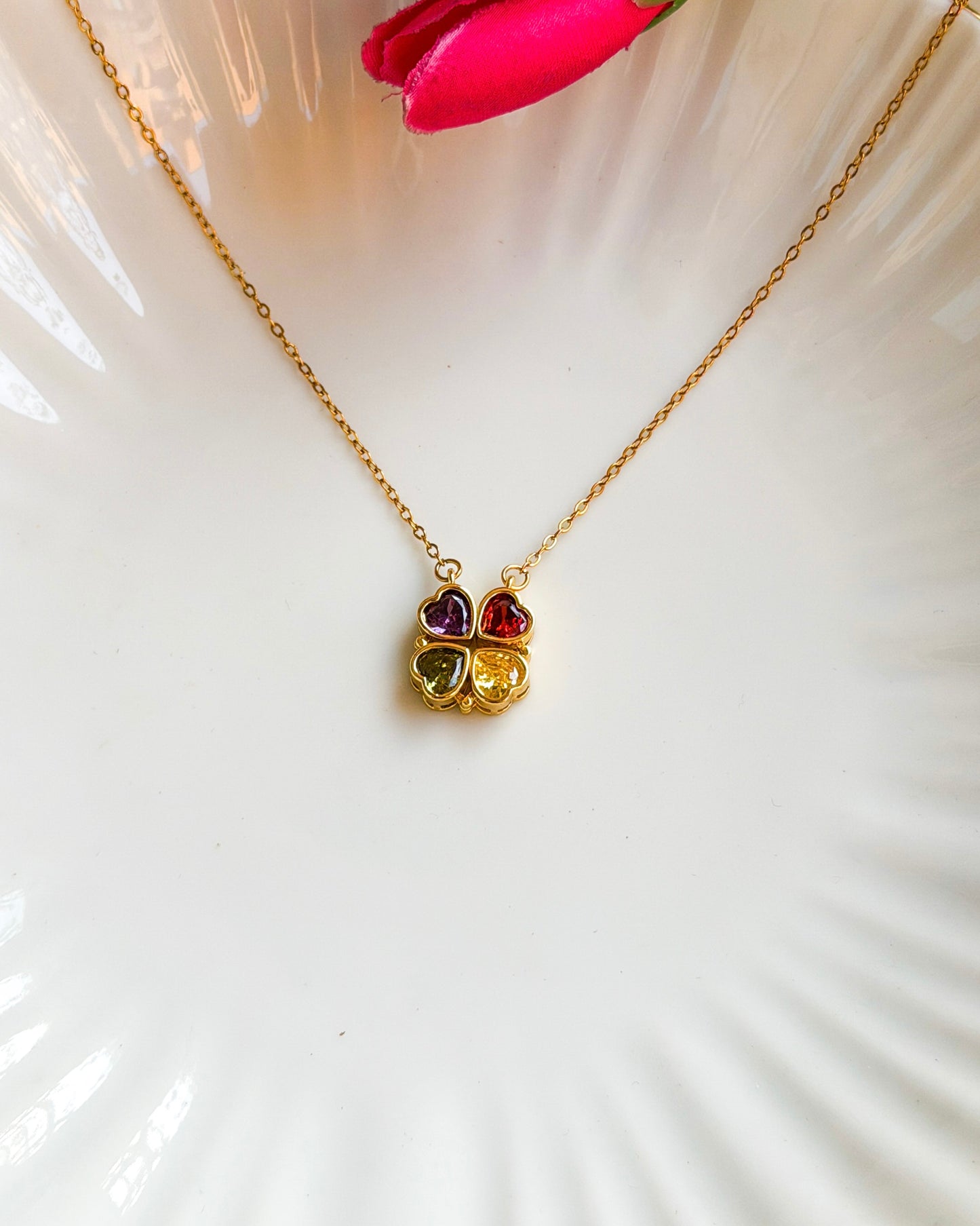 Multi colour magnetic necklace