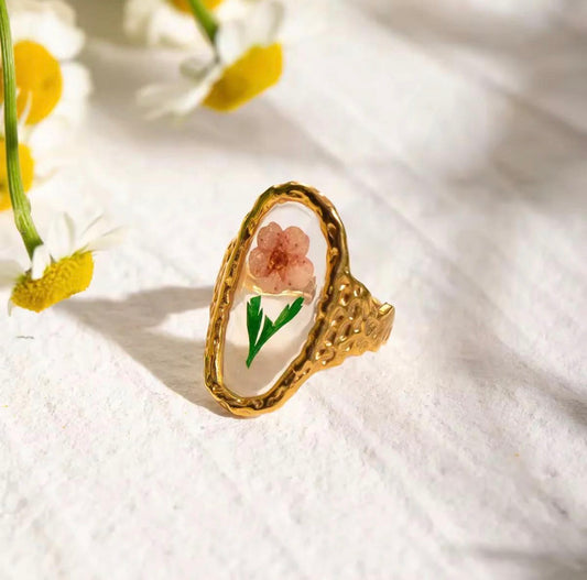Oval shape resin ring