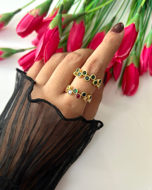 Bubble stone adjustable ring