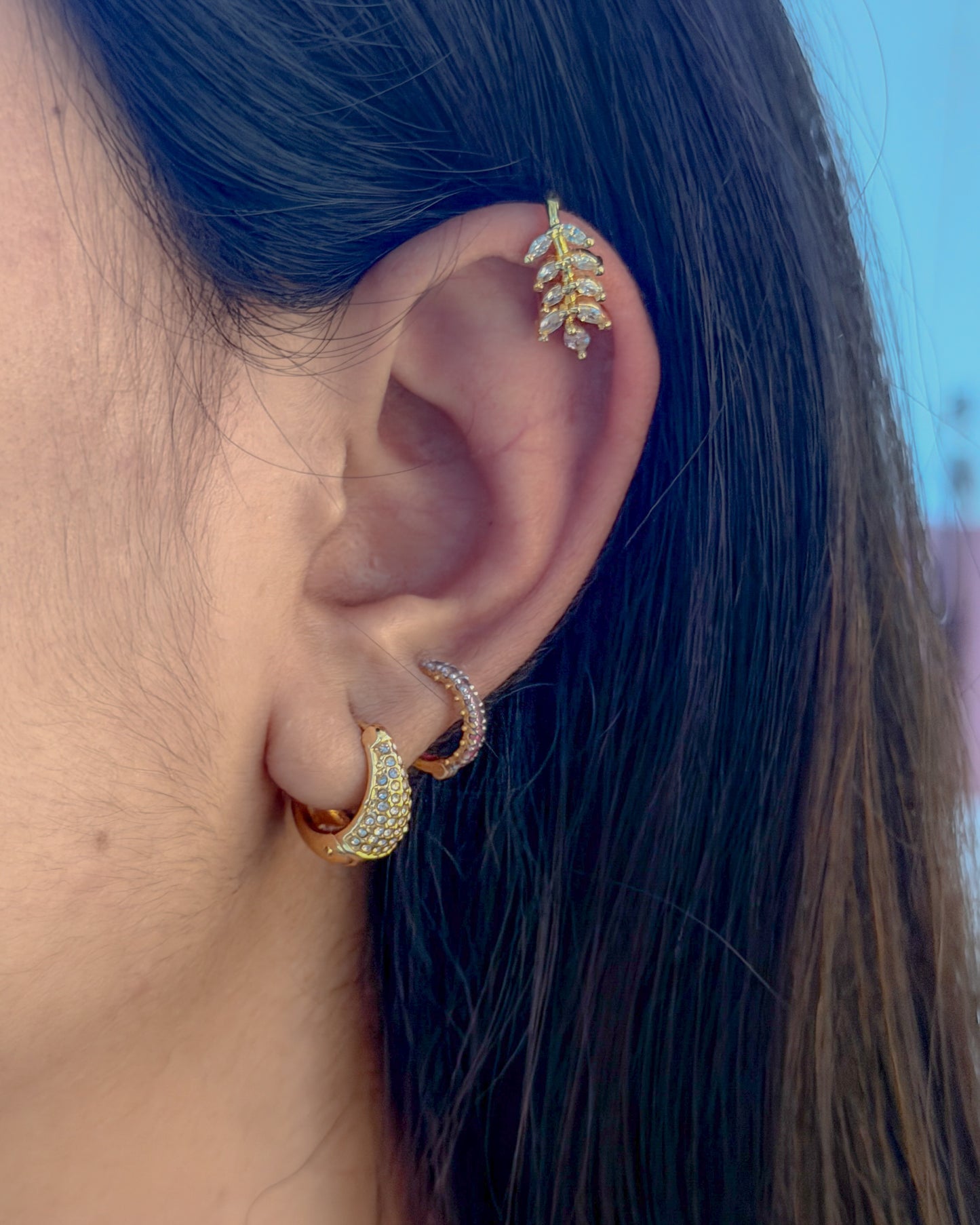 leafy 2 no piercing Earcuff