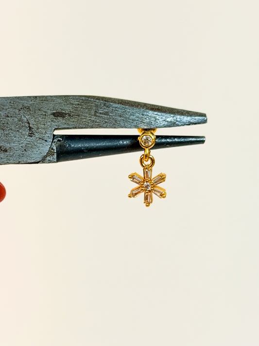 Hanging flower ball back studs
