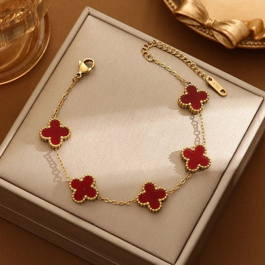 Clover Bracelet brown