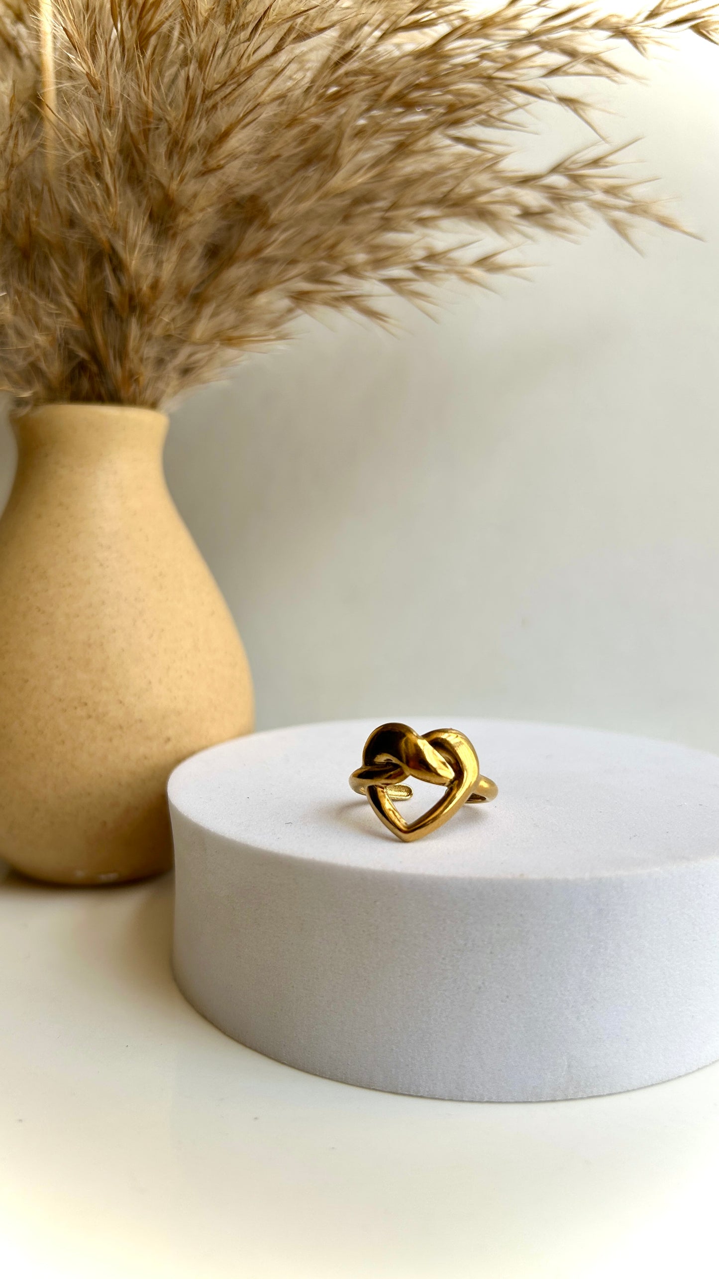 Infinity heart adjustable ring