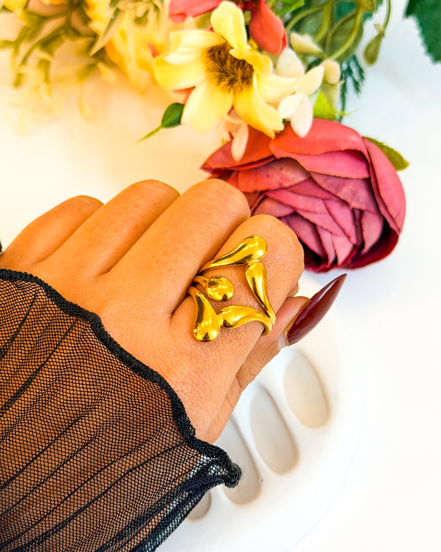 Designer wrap adjustable ring