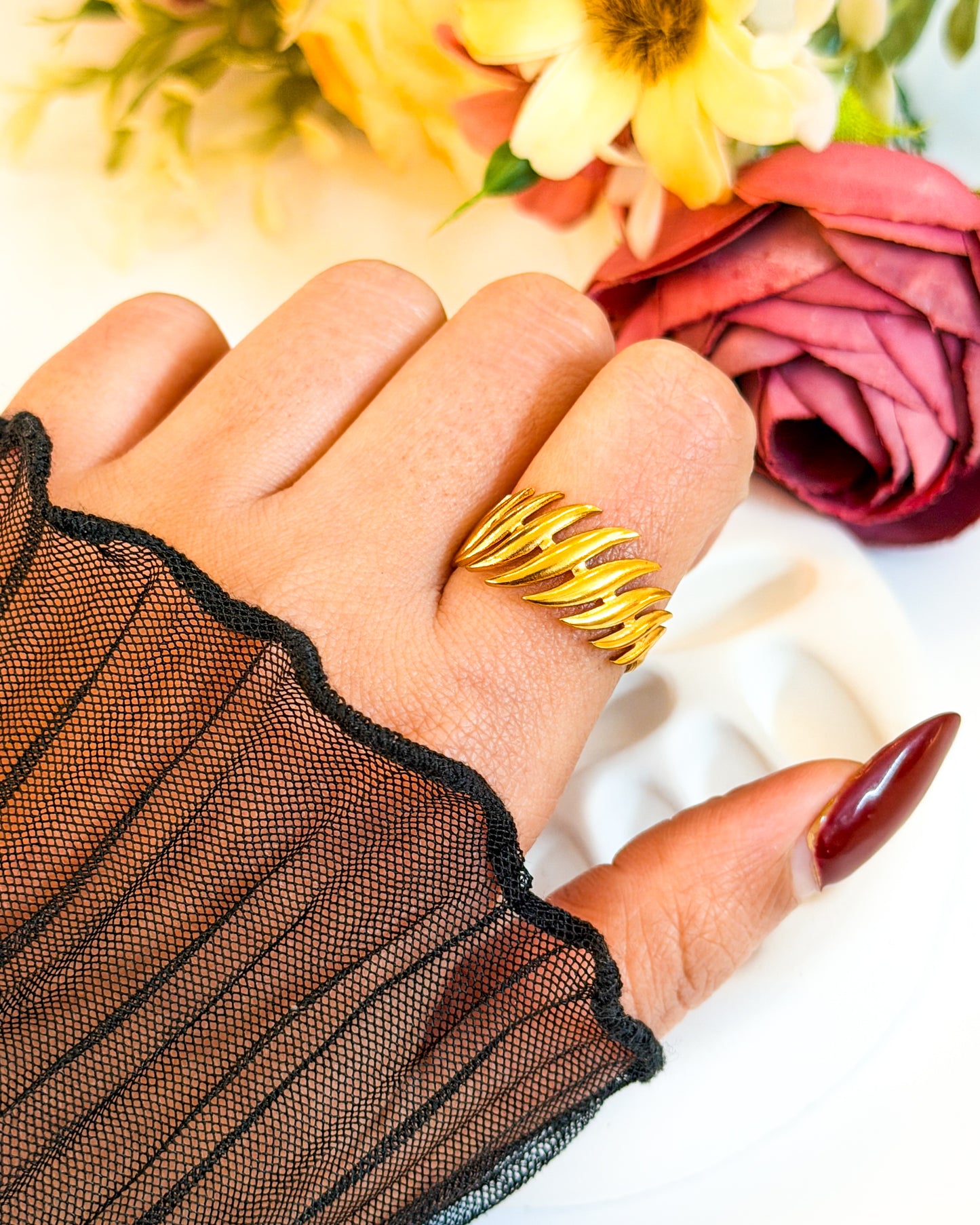 Slant fence adjustable ring