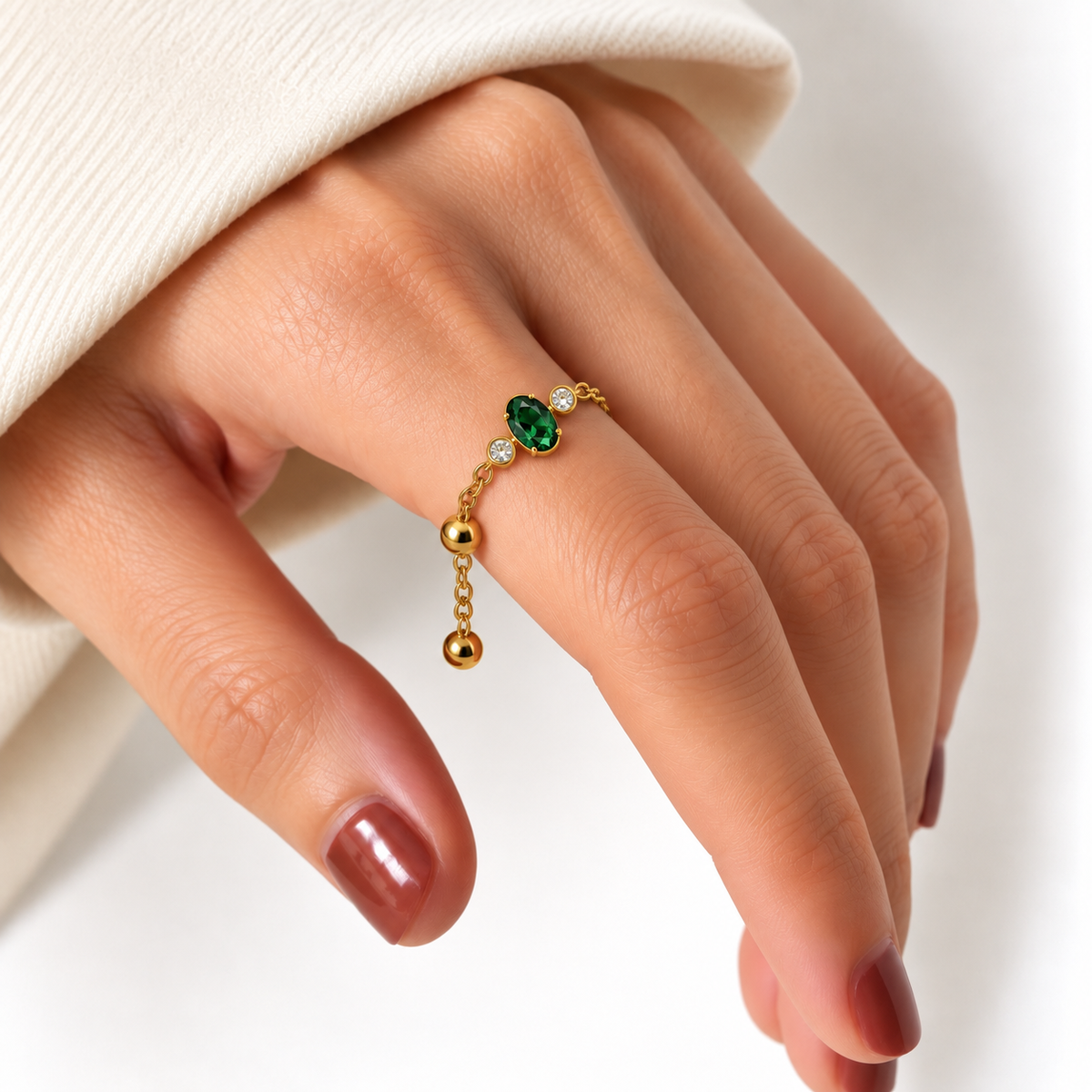 Dual stone adjustable chain ring