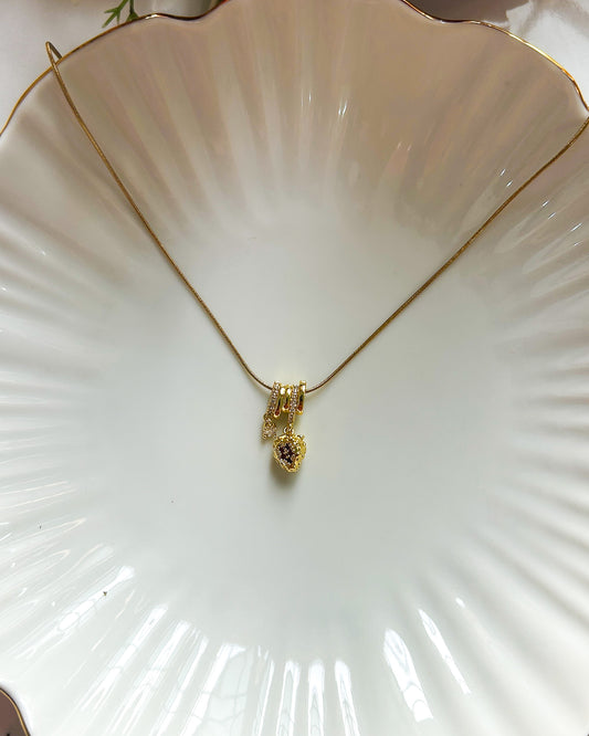 Strawberry charm necklace