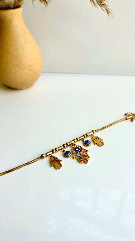 Evil eye charm bracelet