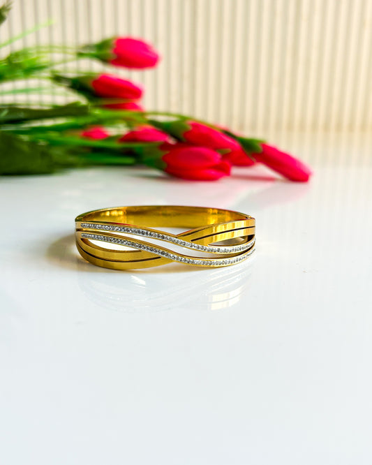 Infinity studded thin wrist/baby size bracelet