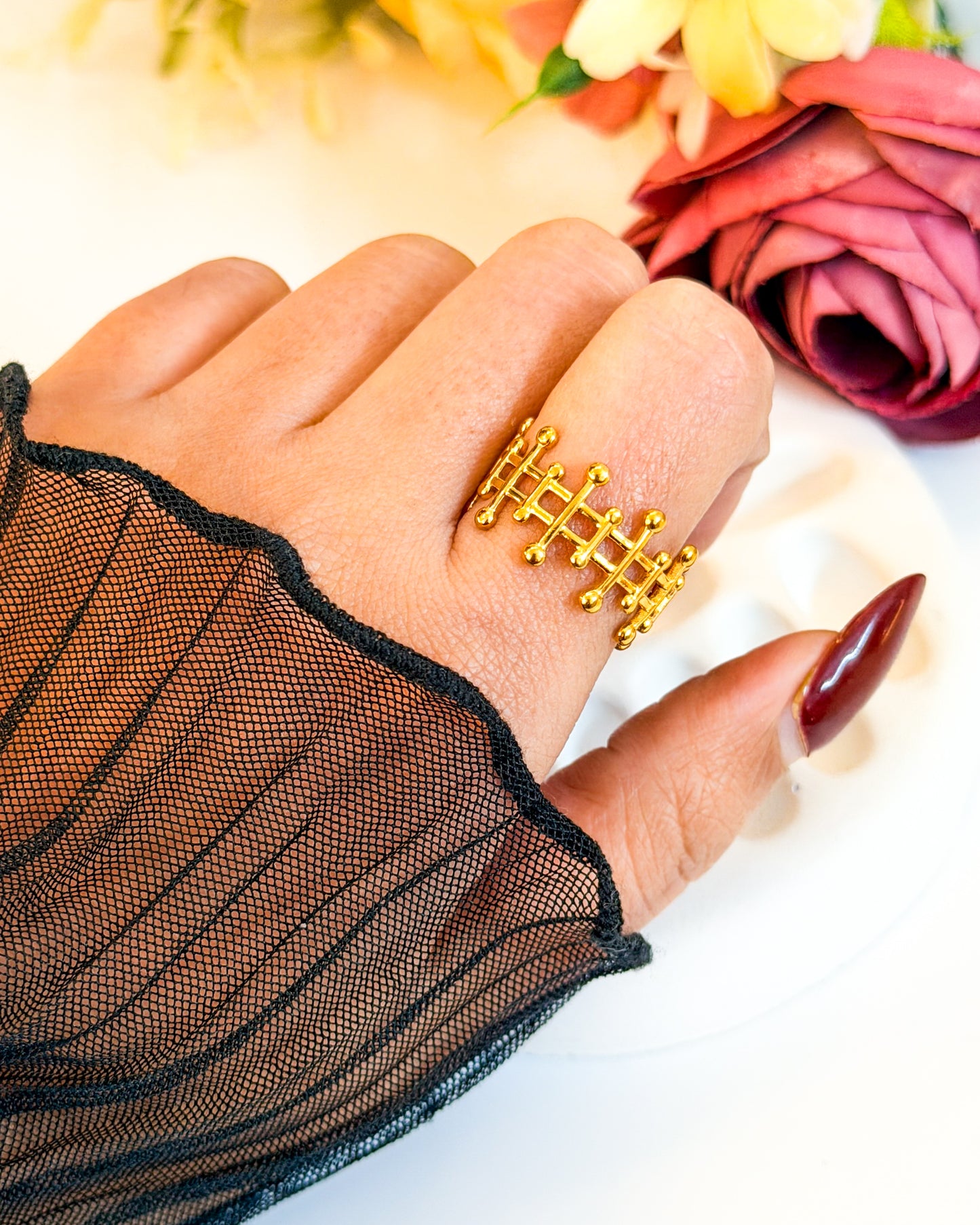 Over the fence adjustable ring