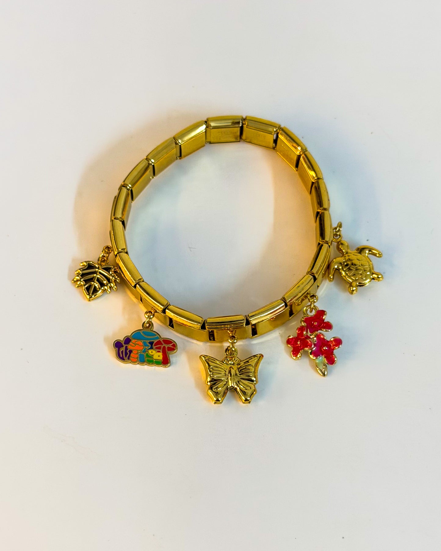 Floral Italian charm bracelets