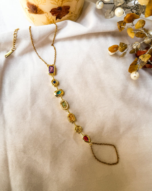 Viral Multi stone hand chain