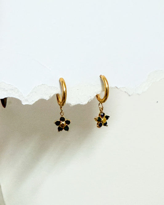 Black floral huggies