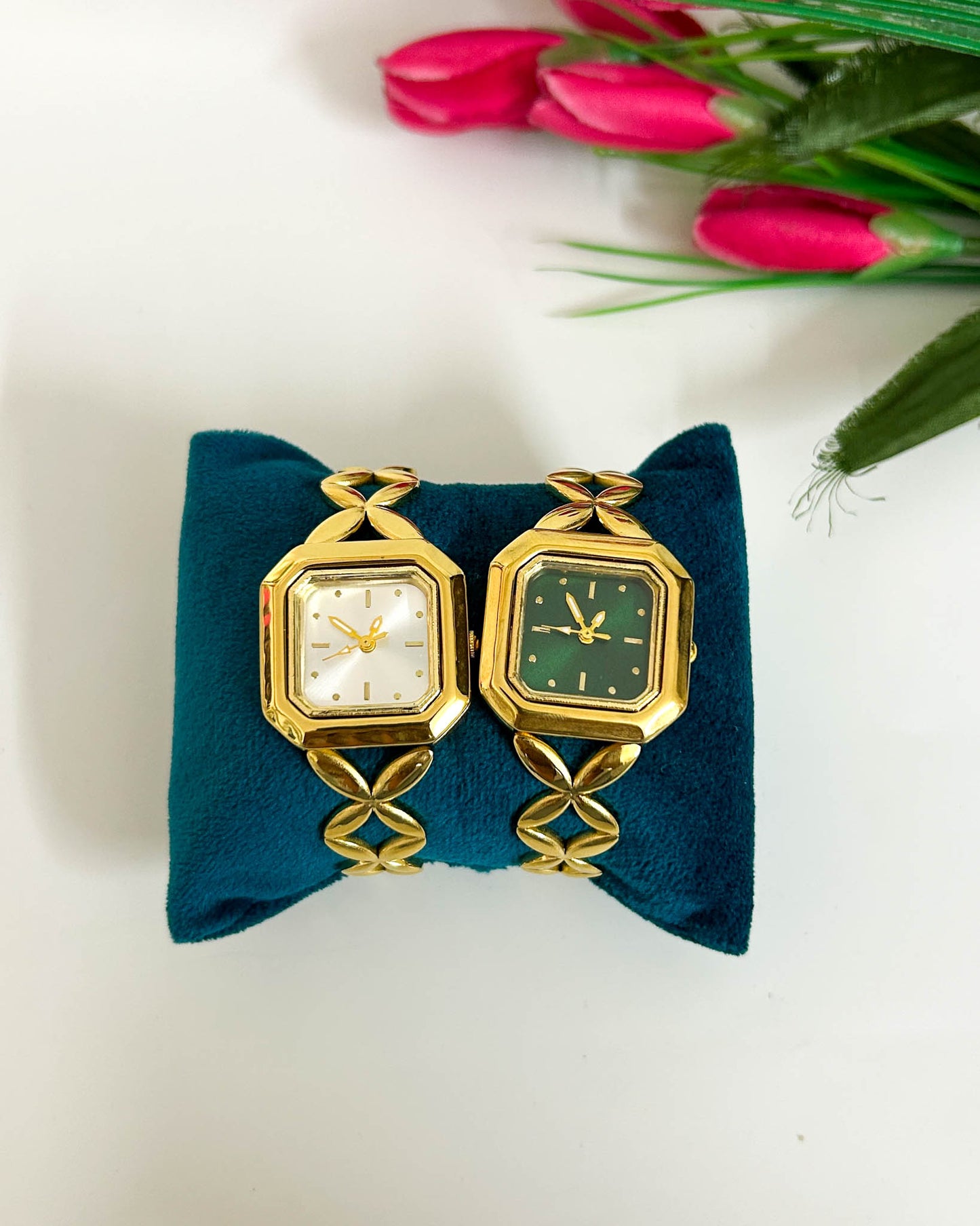 Butterfly pattern thin wrist baby size watch