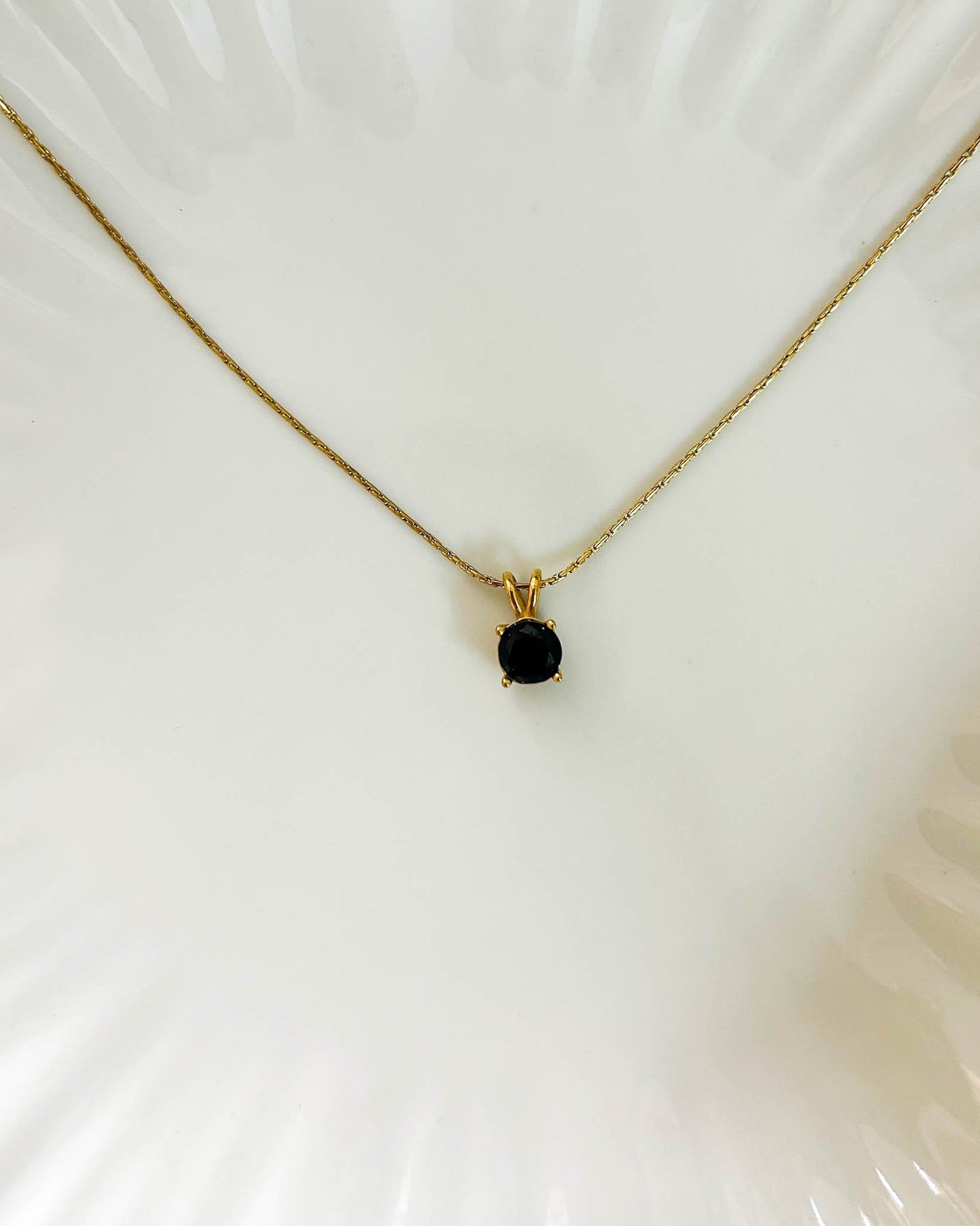 Black stone necklace