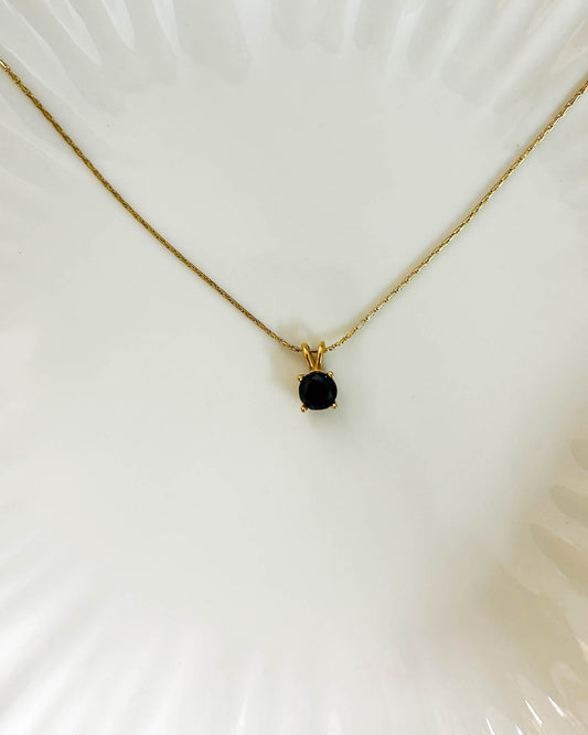 Black stone necklace