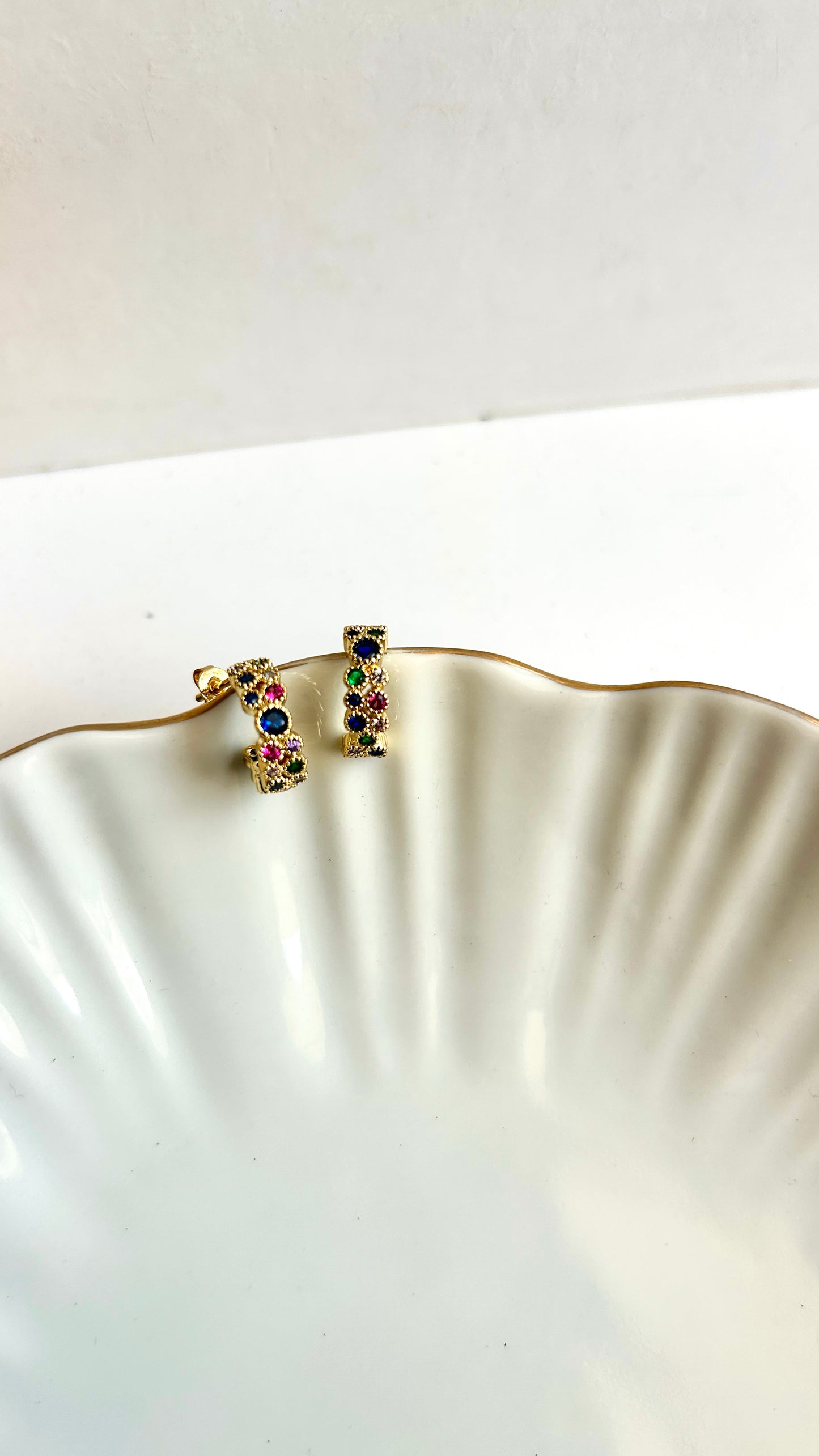 Small studded hoops