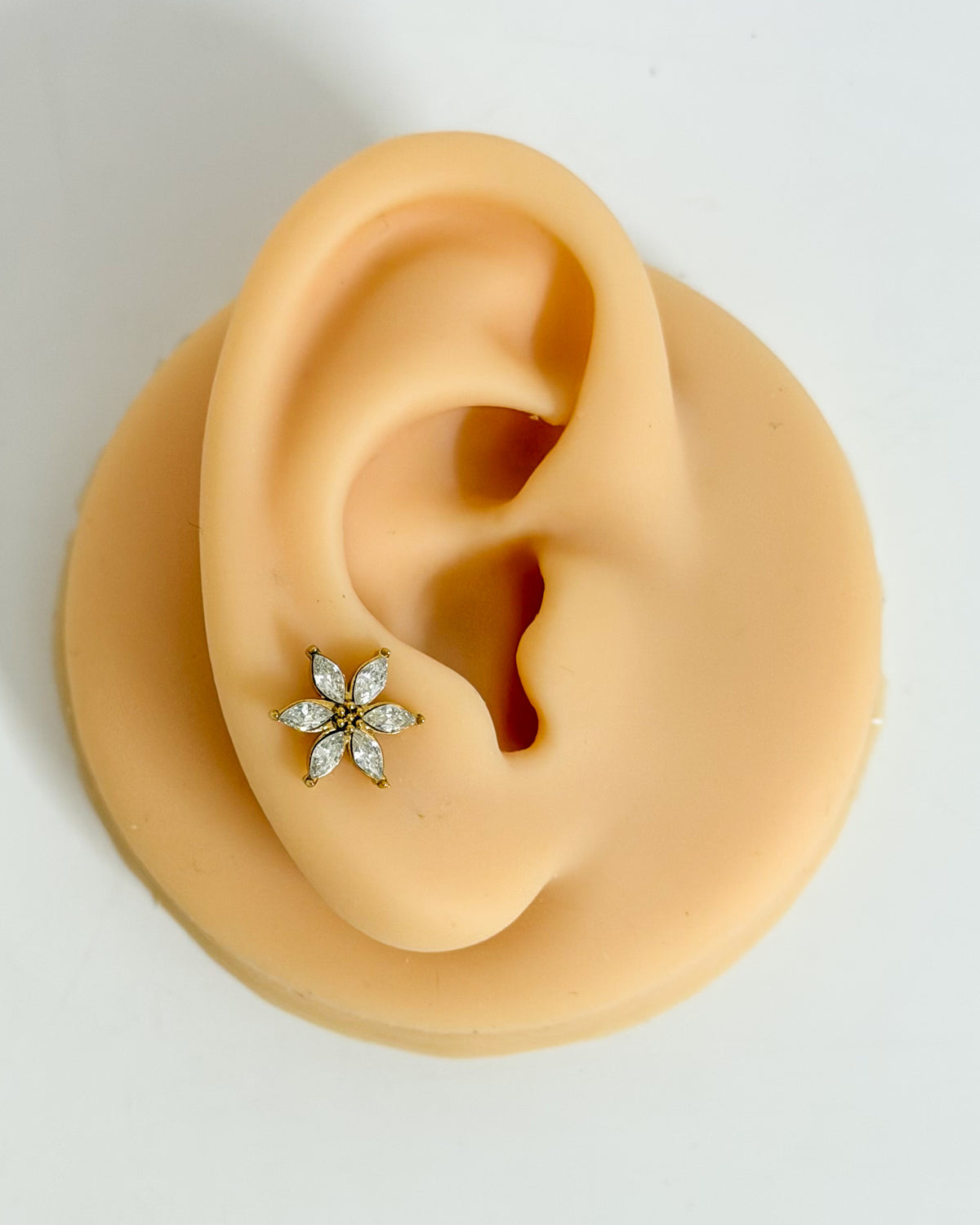 New six petal flower ballback studs(Ss)
