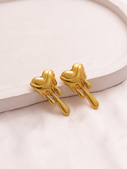Molten heart statement, earring ￼