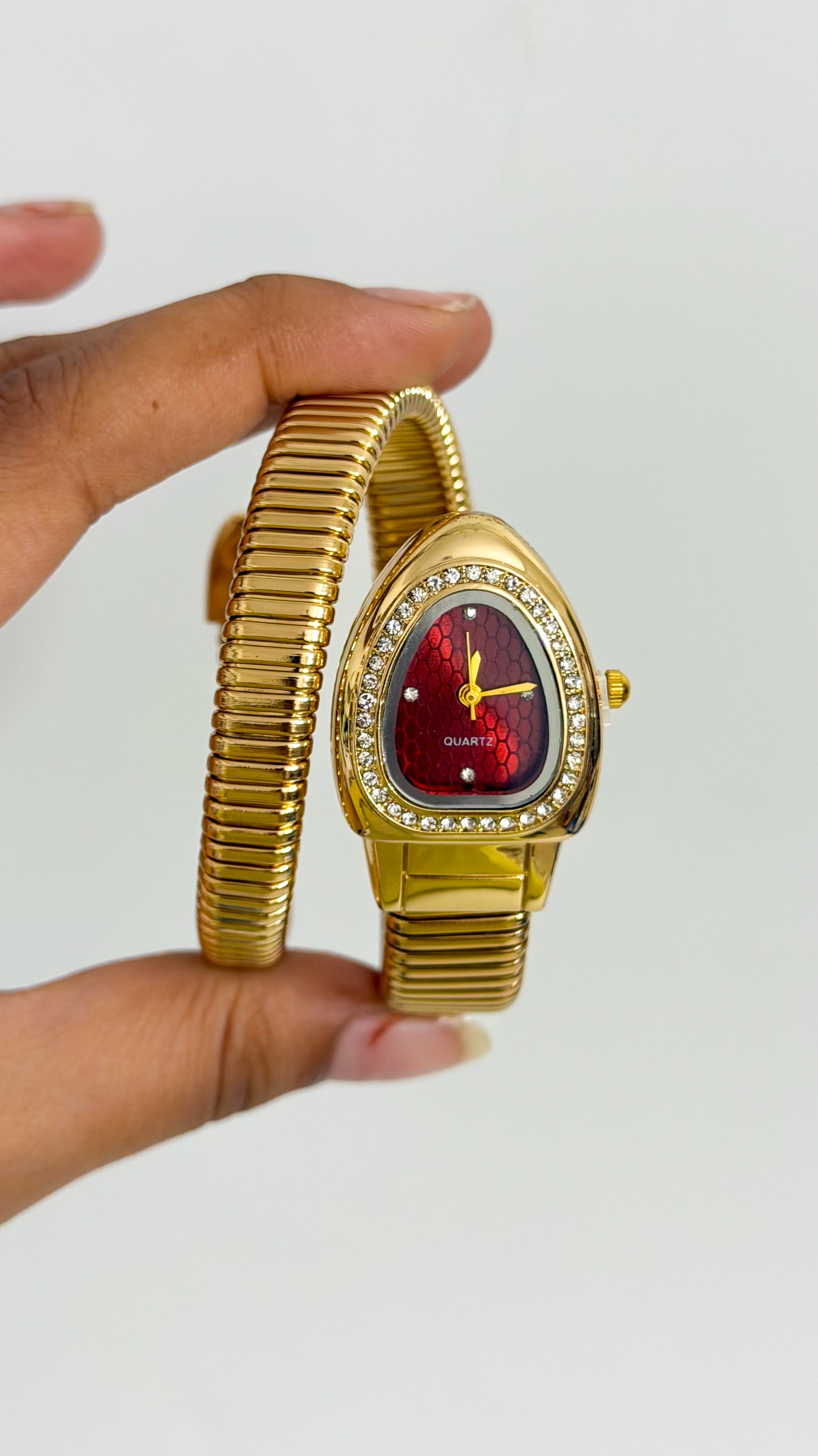 Golden Serpent Wrap Watch