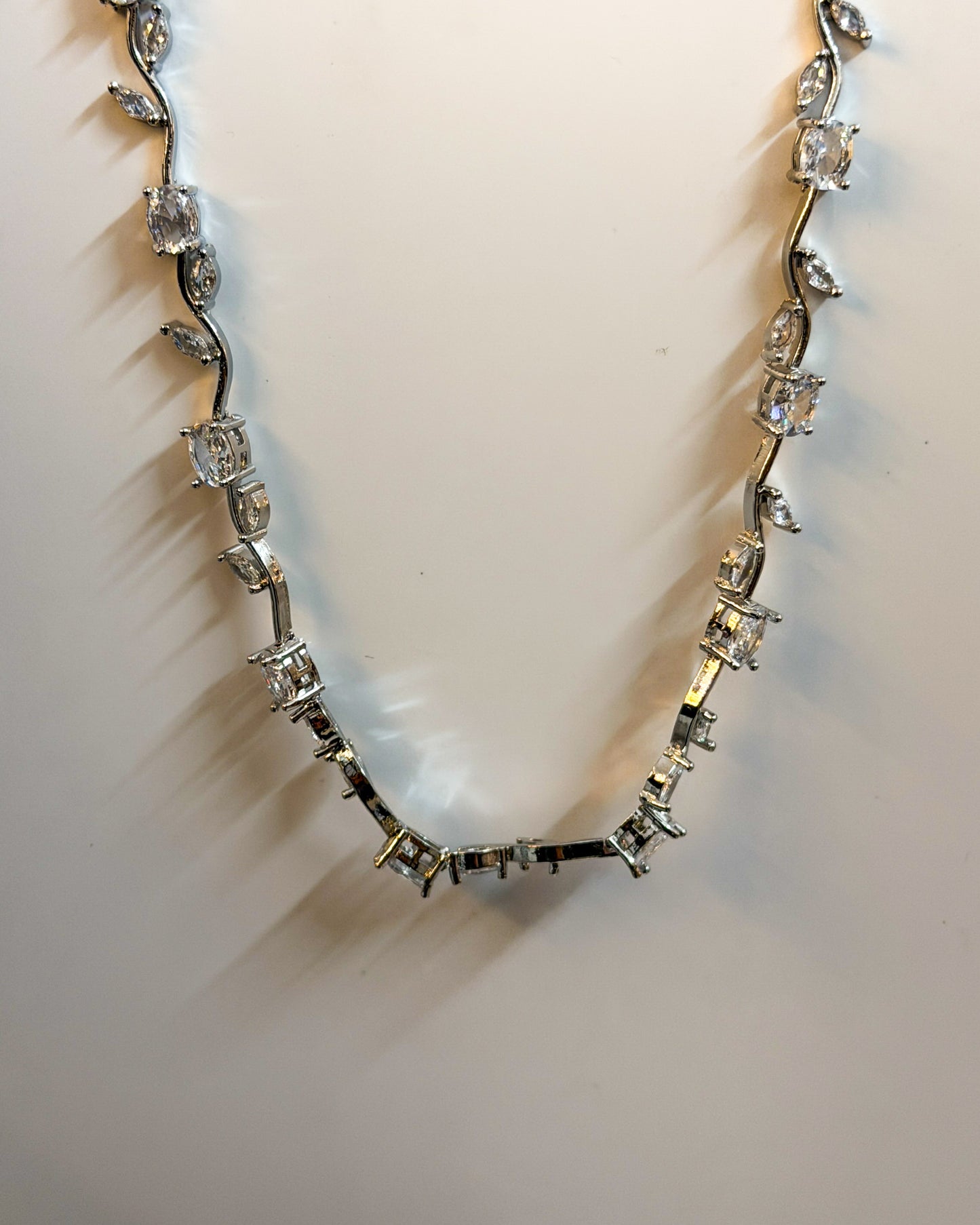 Silver tulip necklace
