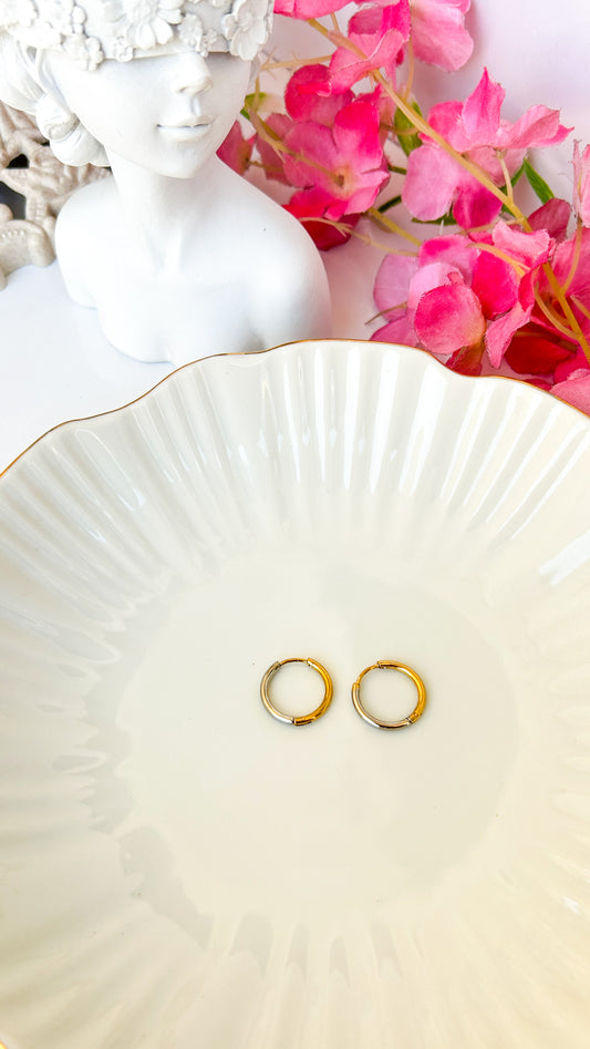 Thin dual tone hoops