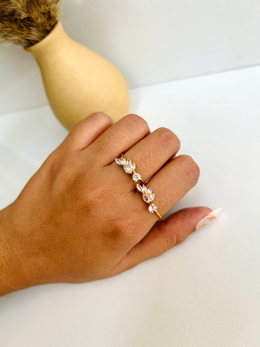 Adjustable leafy ring