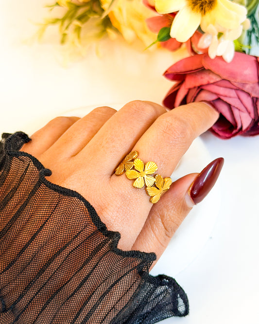 Summer flower adjustable ring 2