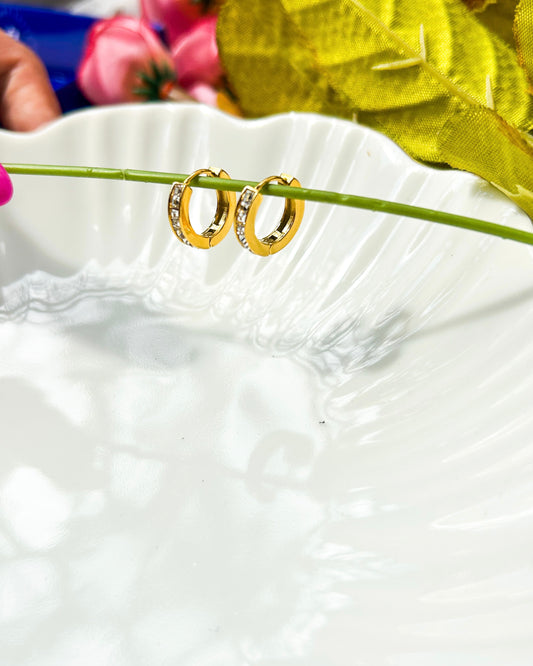 small studded hoops