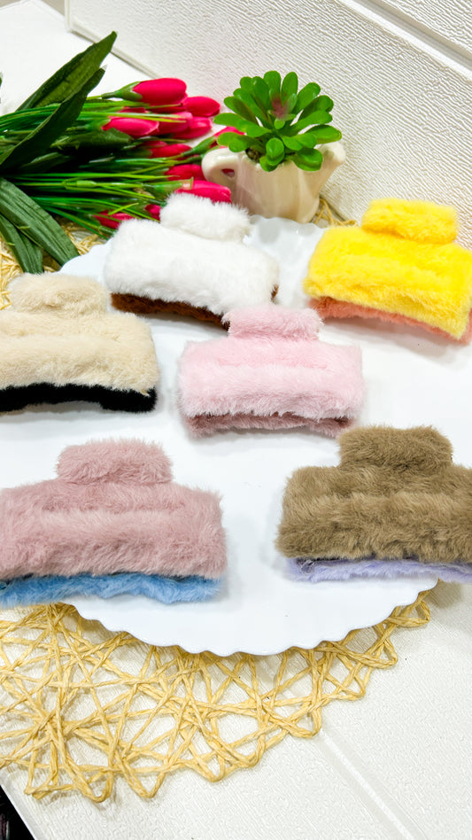 Dual colour Fur Claw clips