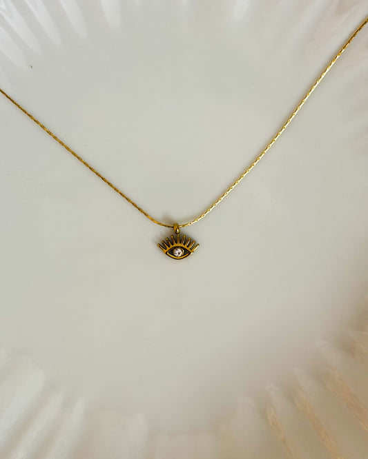 Mini evil eye necklace
