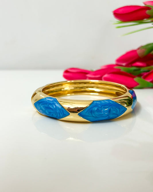 Blue gold detailed Italian bracelet