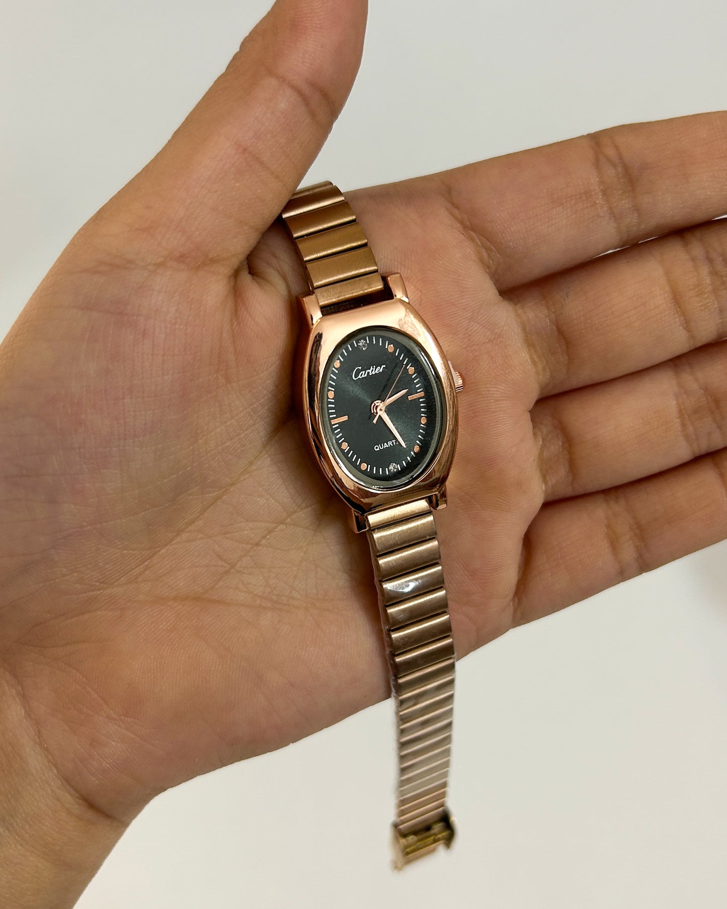 Rosegold Black dial Cartier Vintage watch