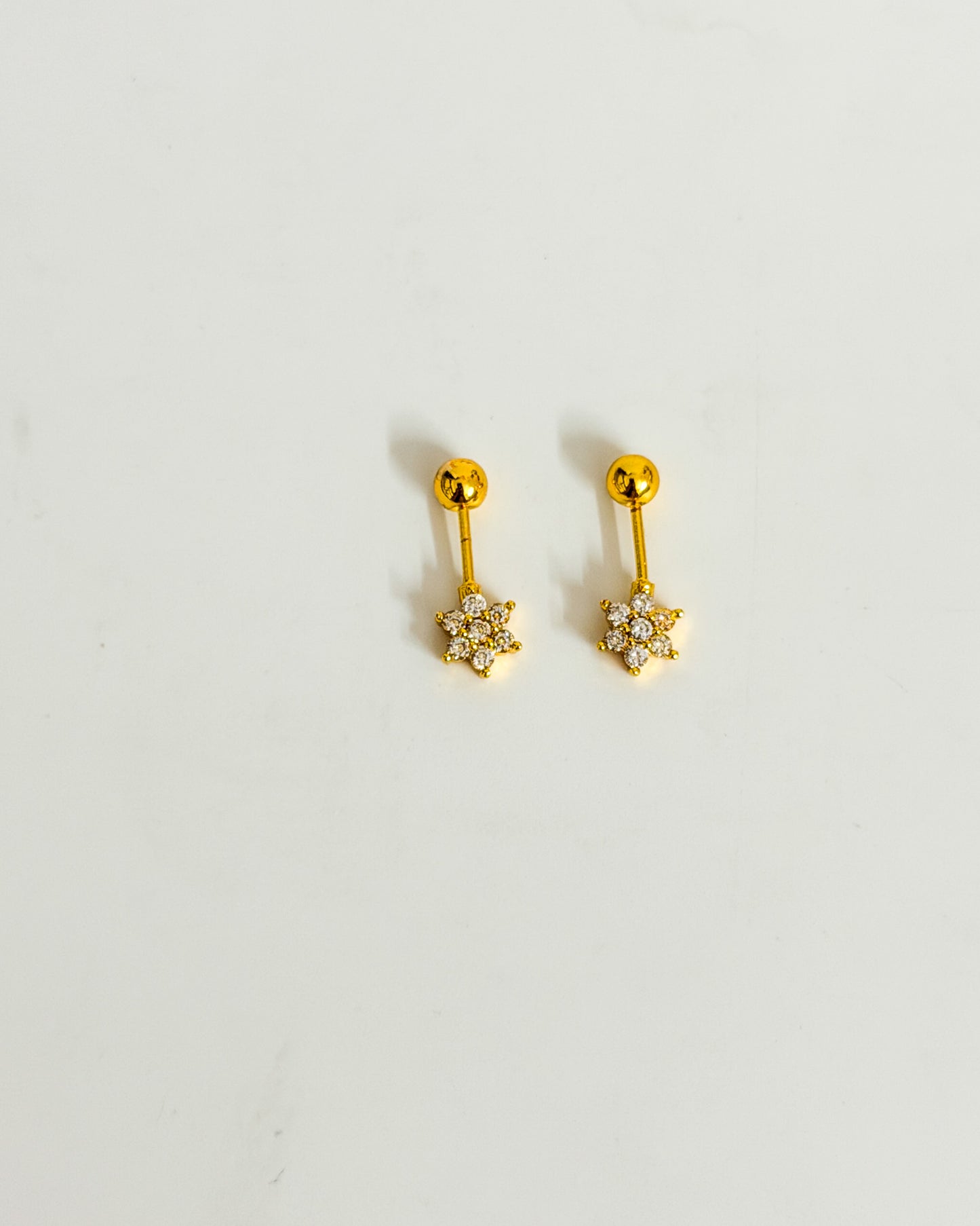Flower ball back bugadi studs