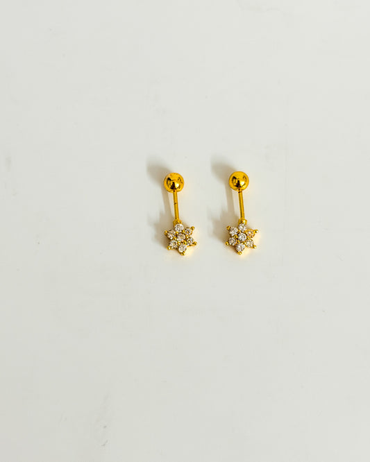 Flower ball back bugadi studs