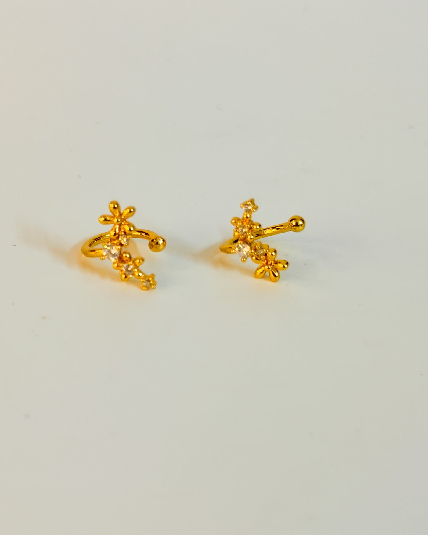 Floral ear cuffs