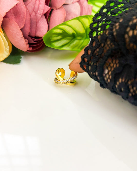 cross studded no piercing Earcuffs