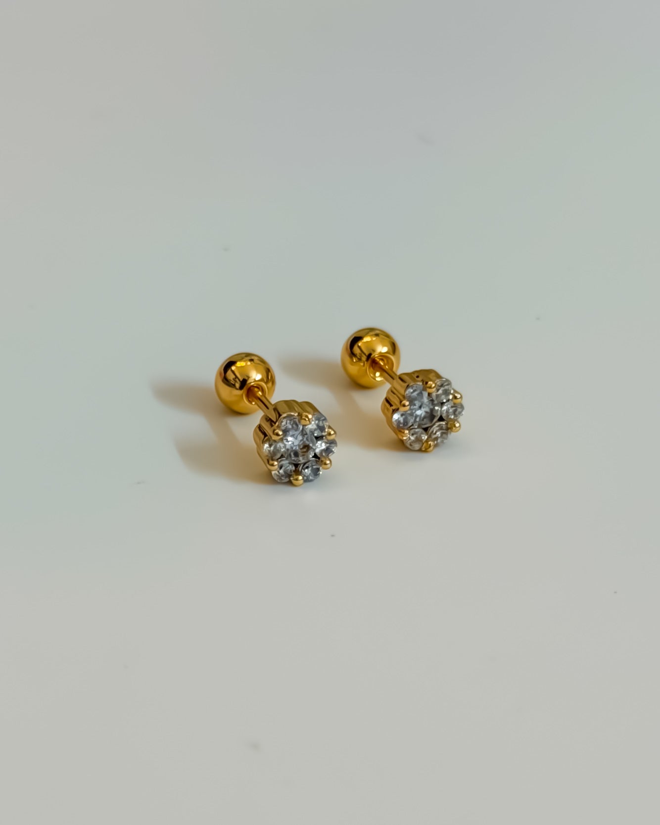 Mini floral ballback studs