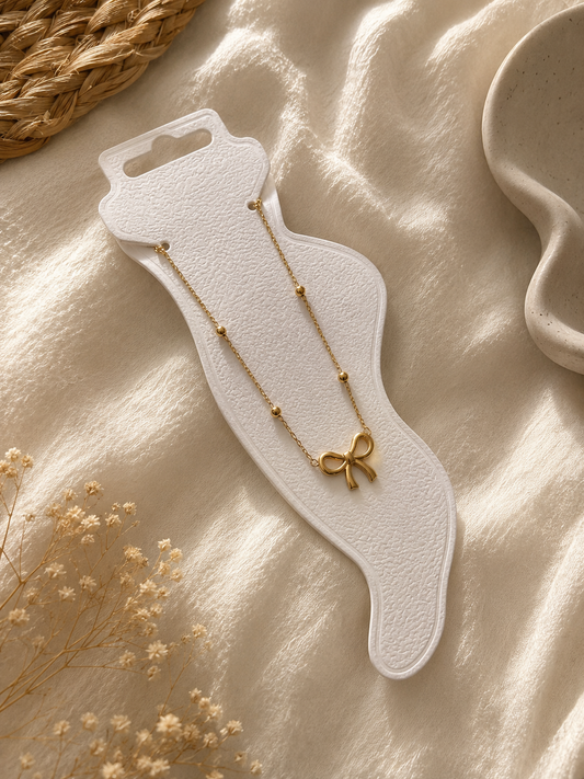 Mini bow anklet
