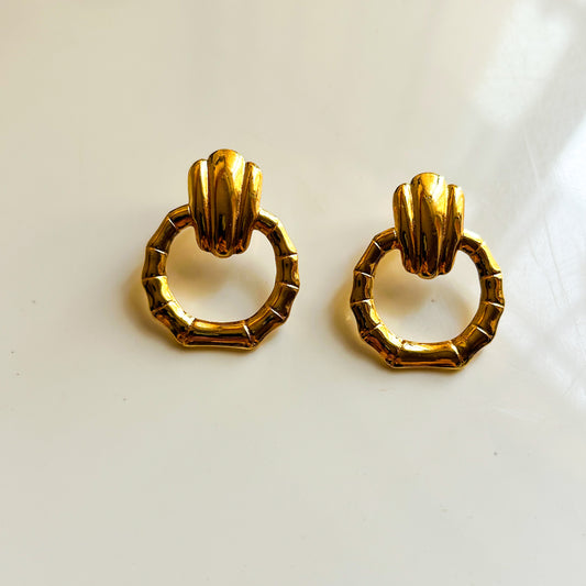 Bamboo knot earring