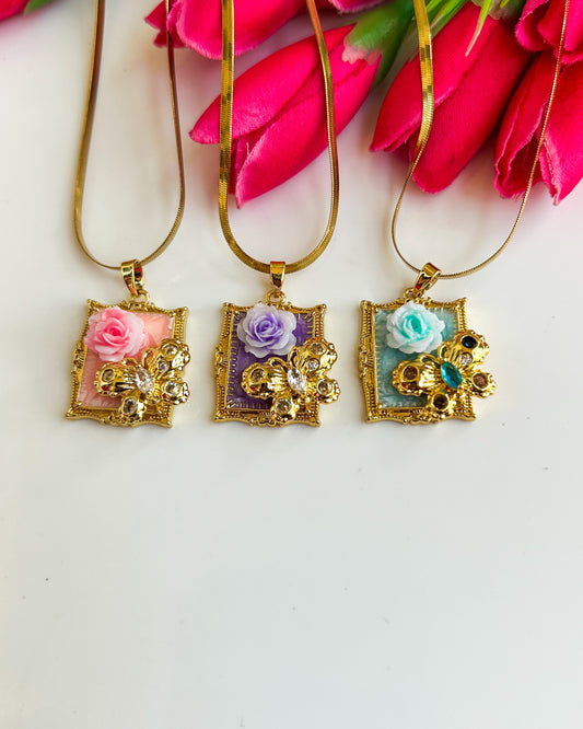 Square vintage necklace