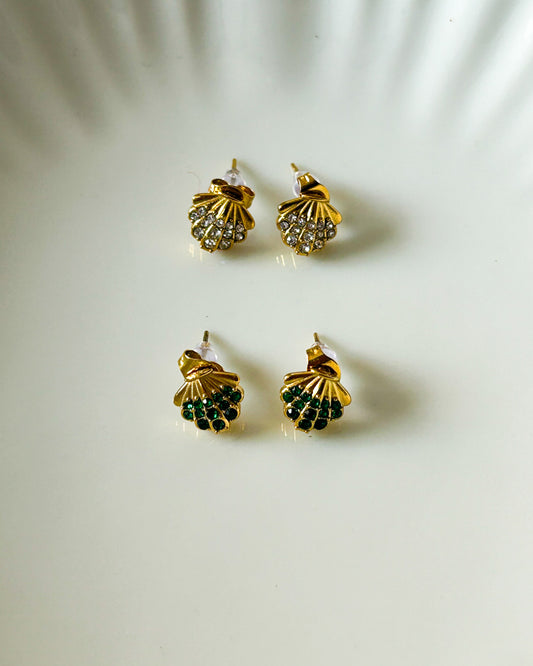 Tiny shell earrings