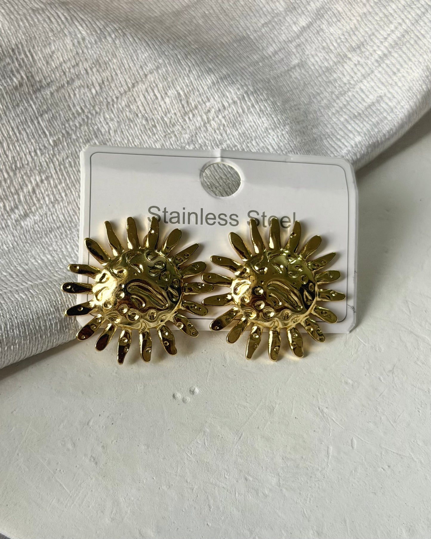 Sunflower statement earrings