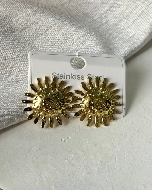 Sunflower statement earrings