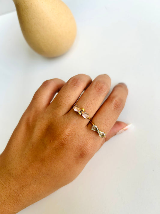 Mini stone Adjustable ring